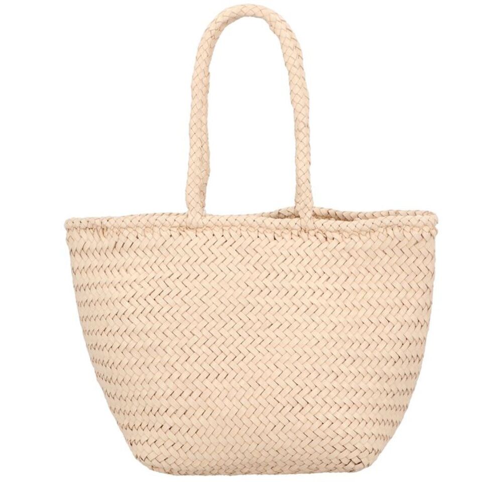 Dragon Diffusion Grace Small Leather Tote, Beige